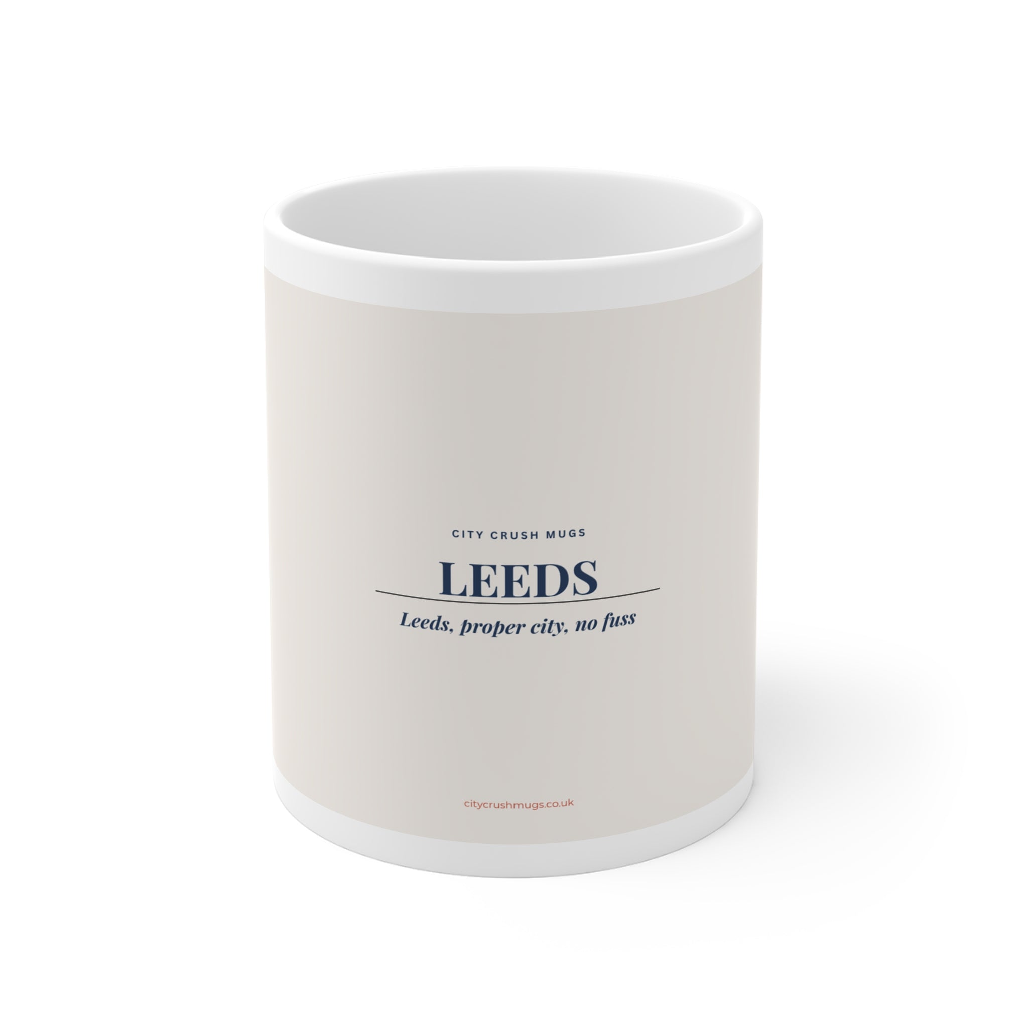 Leeds Slogan Mug - Proper City, No Fuss Mug