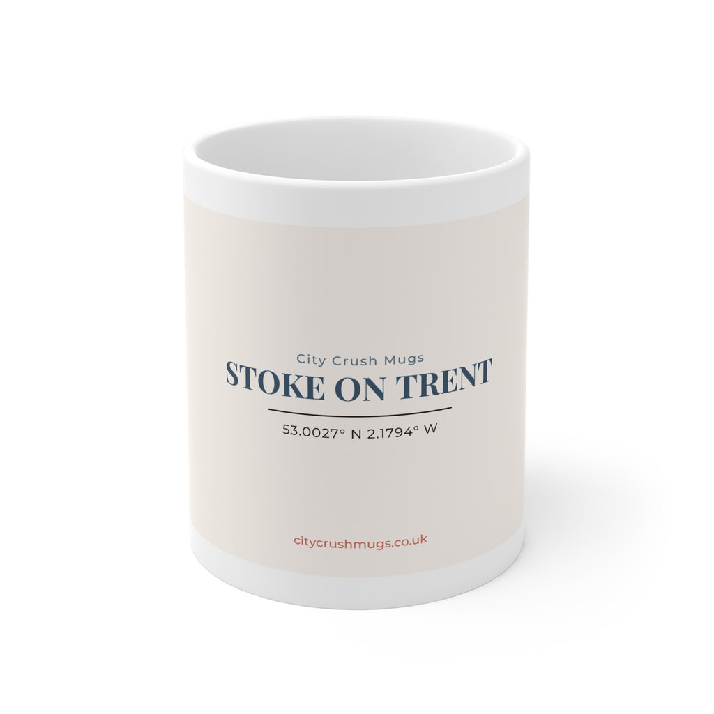 Stoke on Trent City Coordinates Mug
