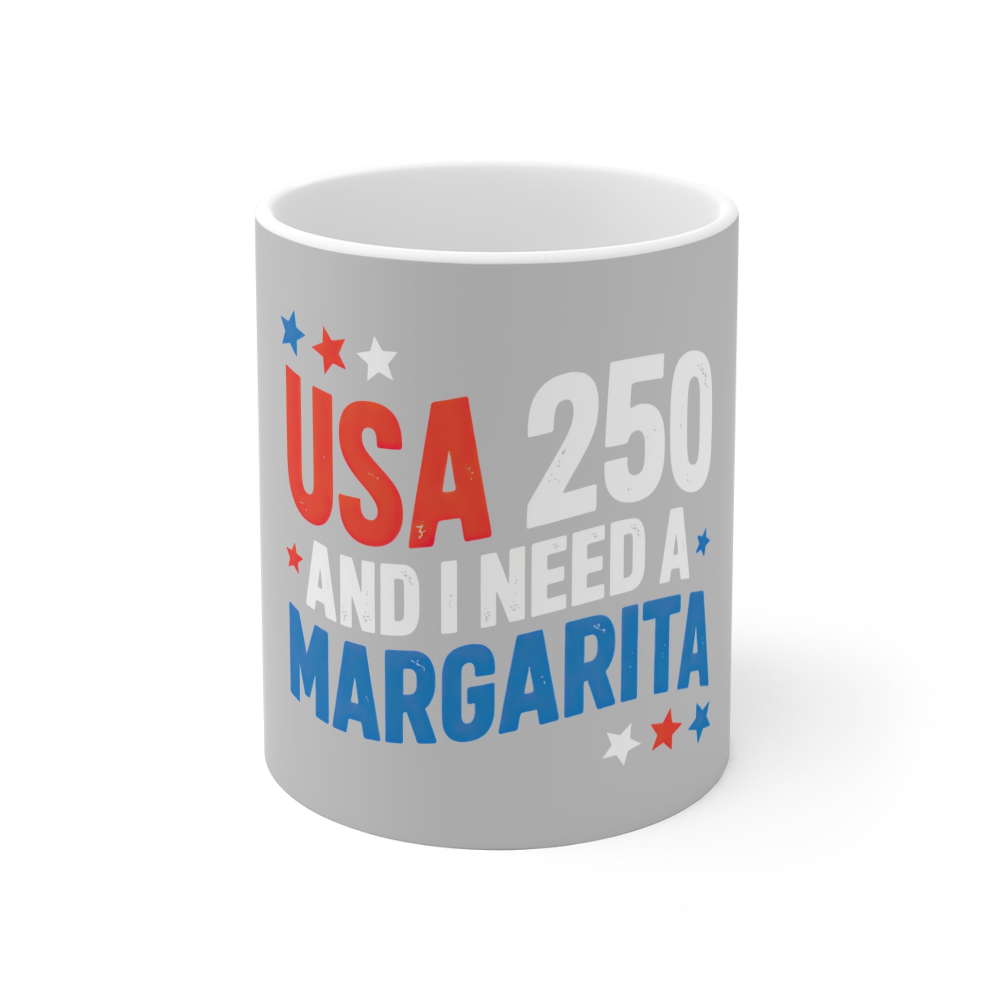 USA 250 and I Need a Margarita" Coffee Mug by Printify