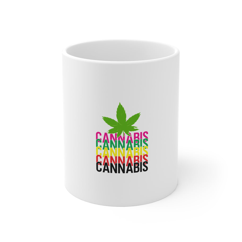 Cannabis Rainbow Stack Mug by Printify