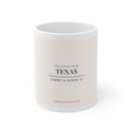 Texas Coordinates Coffee Mug by Printify