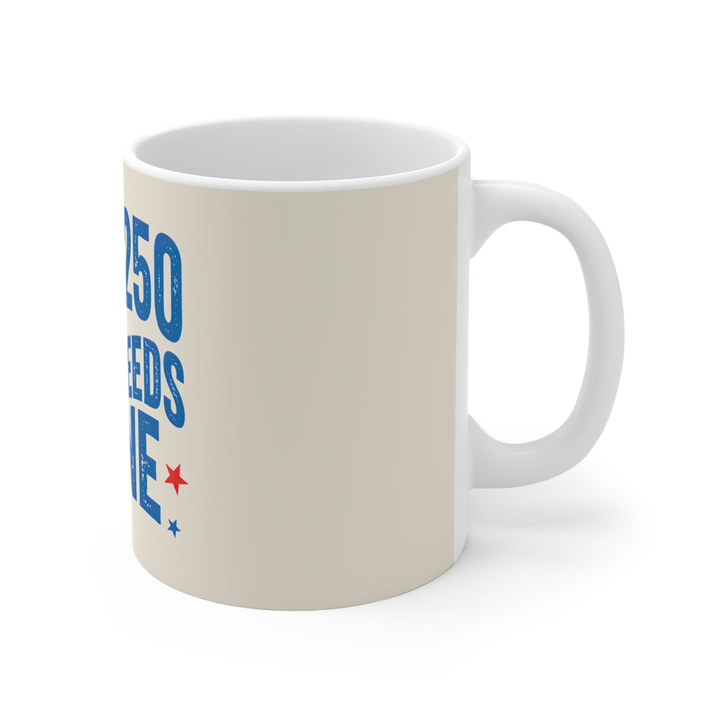 USA Mom Needs Wine Coffee Mug by Printify