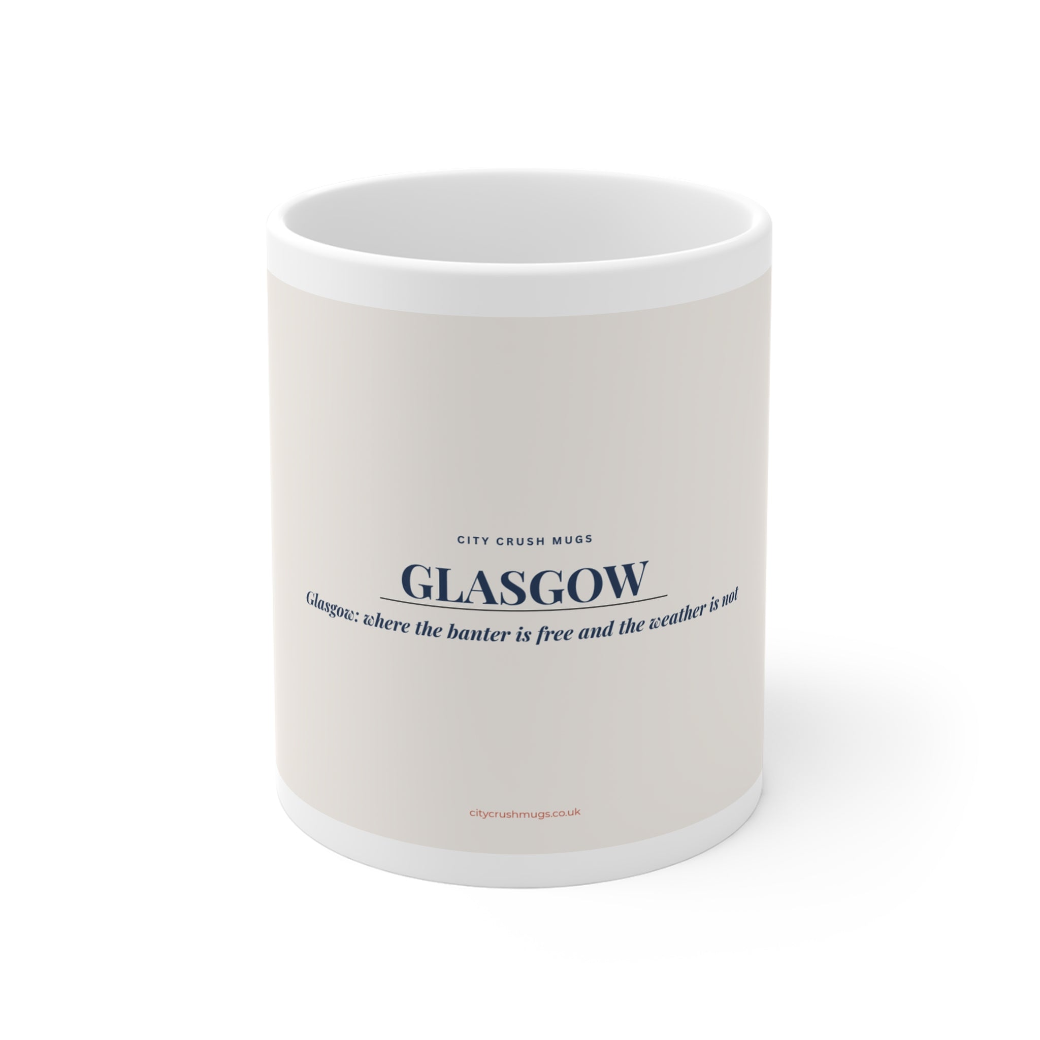 Glasgow Slogan Mug – Banter and Weather