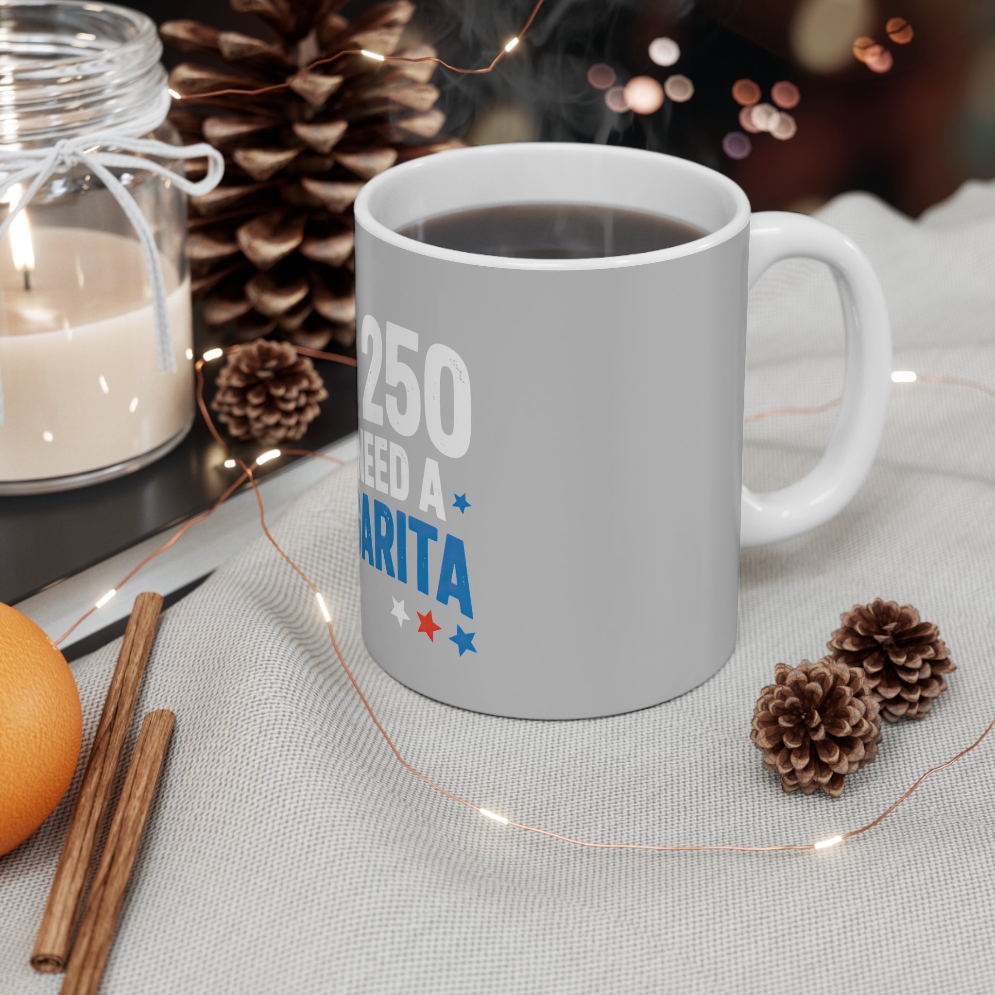 USA 250 and I Need a Margarita" Coffee Mug by Printify