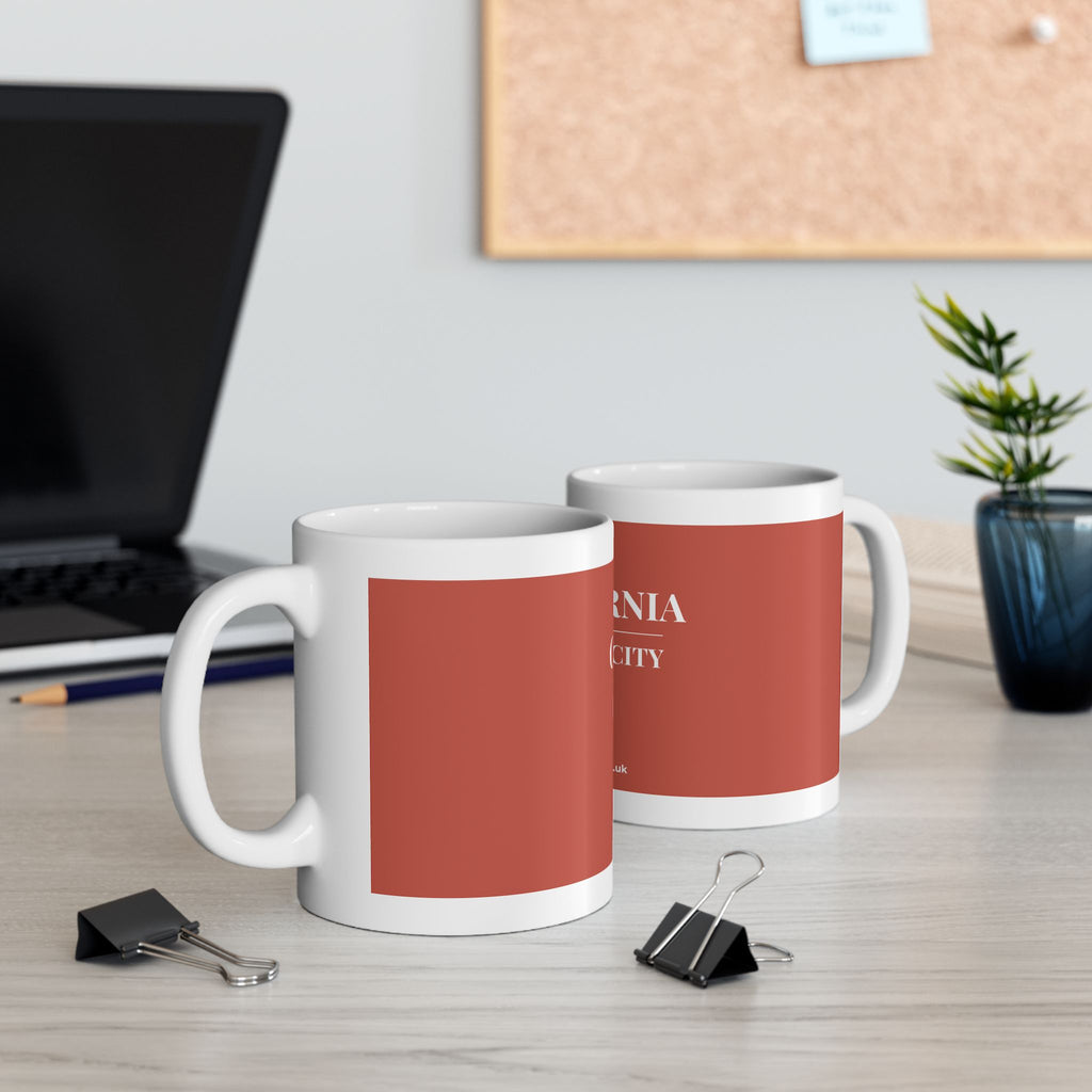 California Rep Your City Mug — Red Ceramic Coffee Cup (11oz & 15oz) by Printify