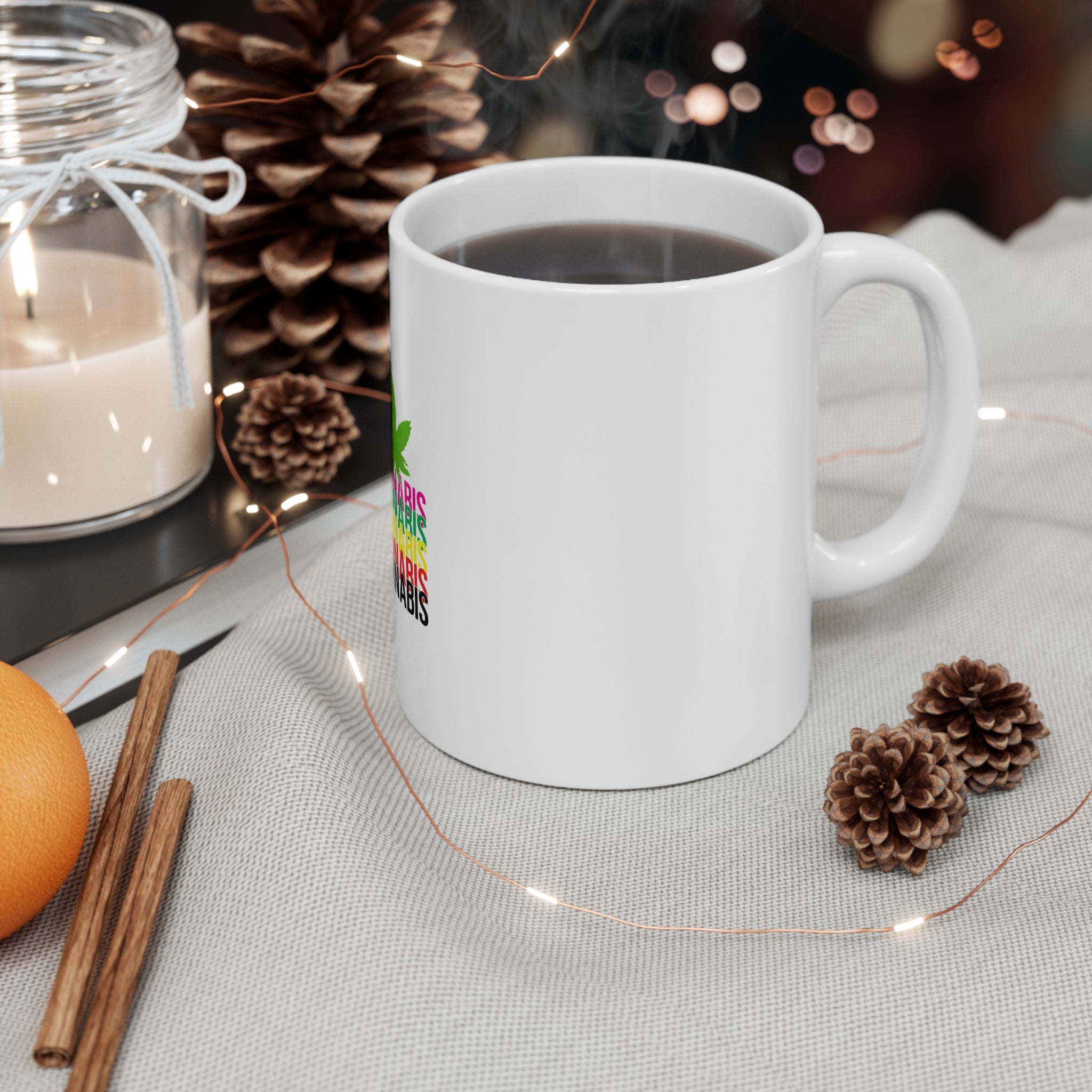 Cannabis Rainbow Stack Mug by Printify