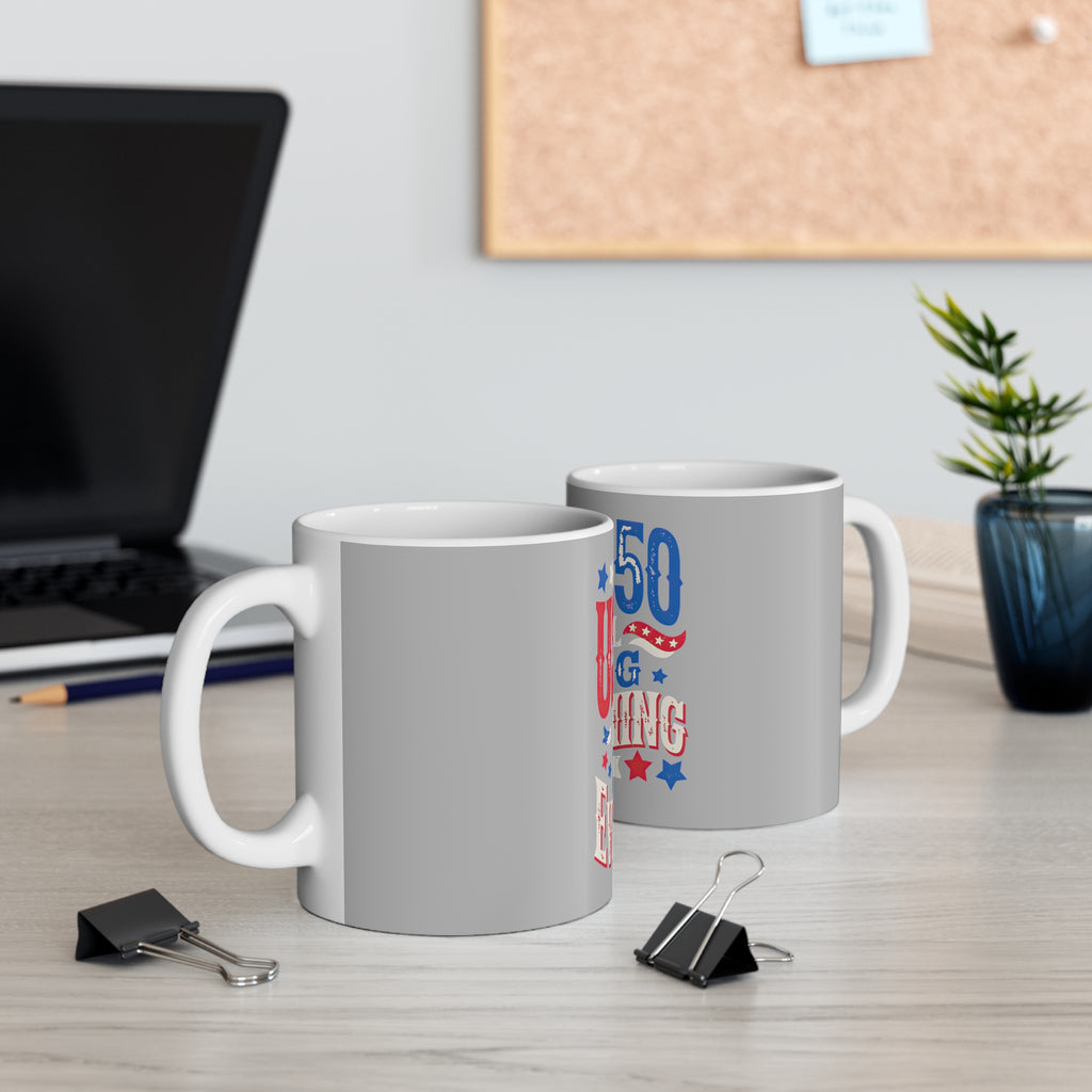 USA 250 And still doing everything Mug by Printify