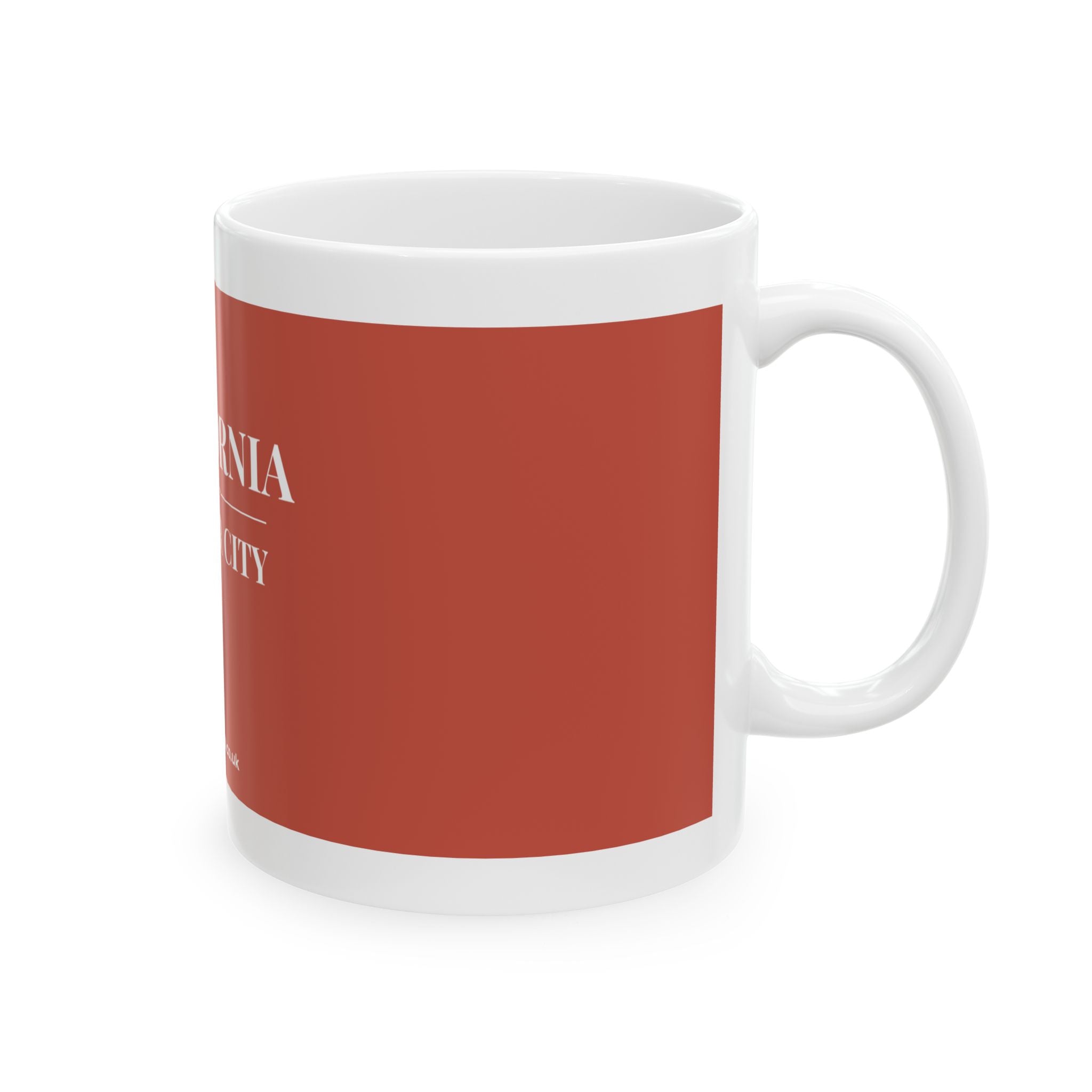 California Rep Your City Mug — Red Ceramic Coffee Cup (11oz & 15oz) by Printify