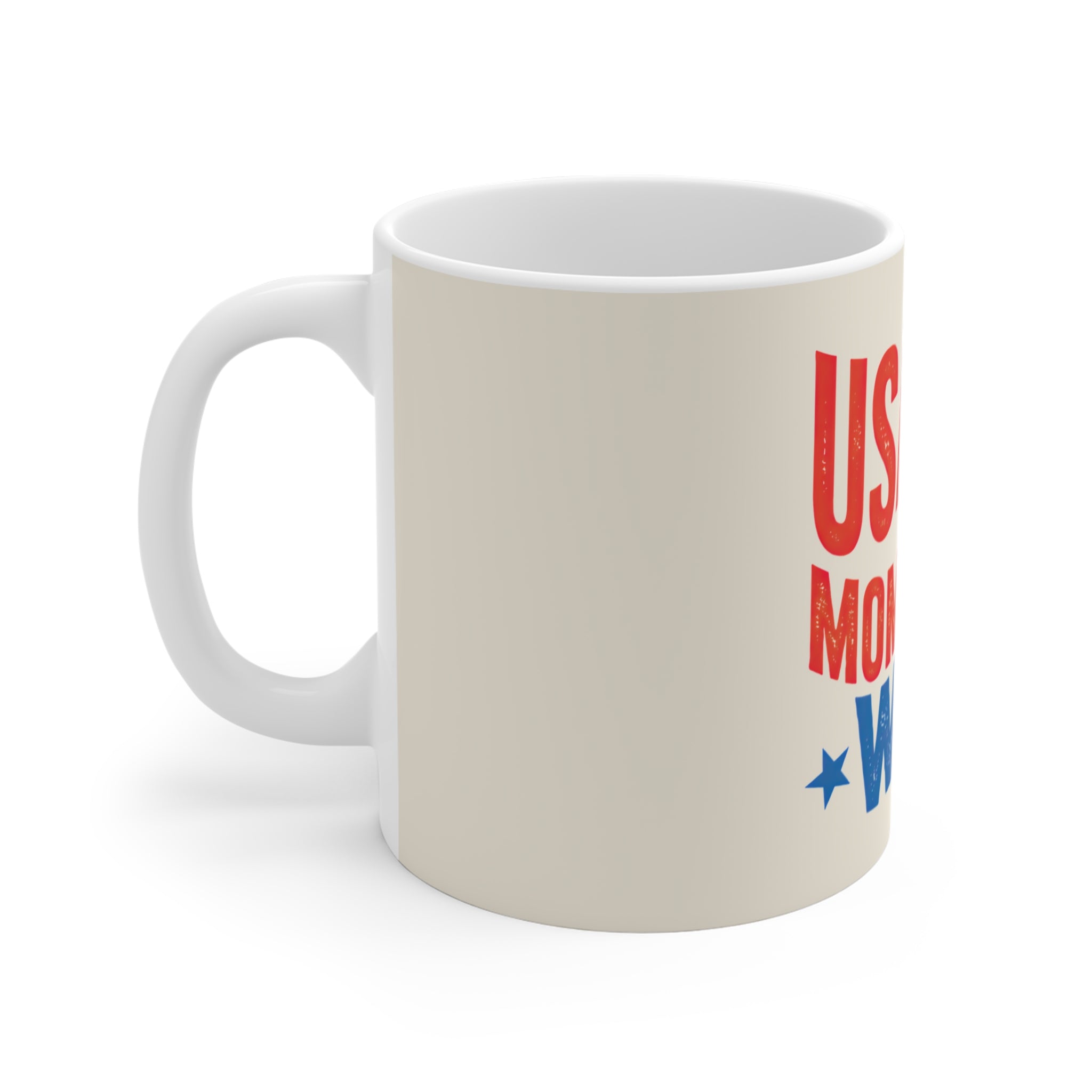 USA Mom Needs Wine Coffee Mug by Printify