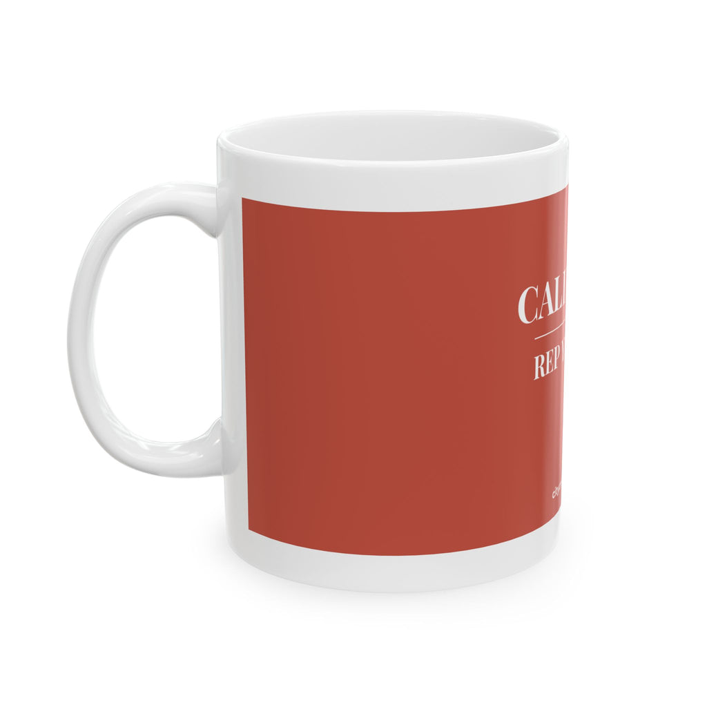 California Rep Your City Mug — Red Ceramic Coffee Cup (11oz & 15oz) by Printify